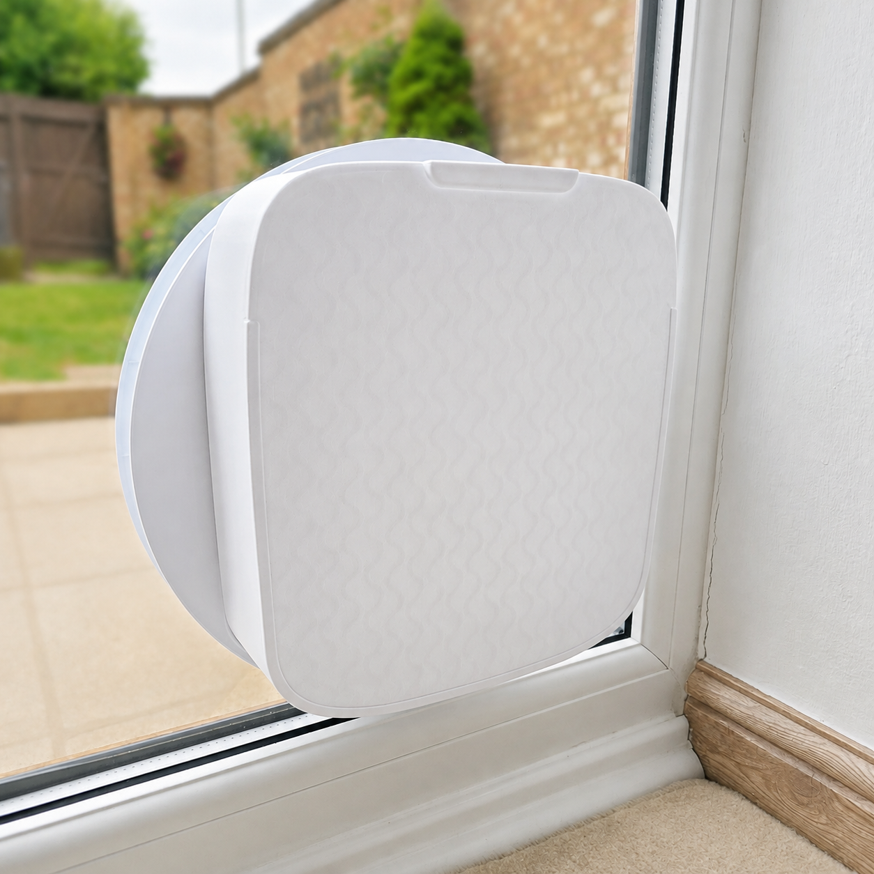 PetSafe Microchip Cat Flap with its sliding cover fully closed